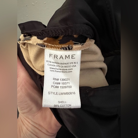 New FRAME Mini Boot Cheetah Print Trousers Size 2 - Picture 12 of 12